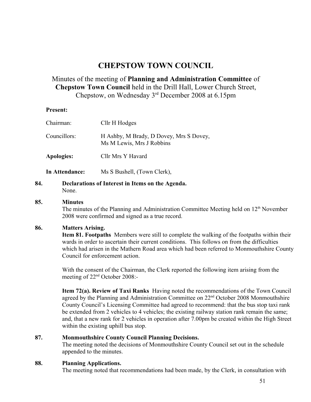 Chepstow Town Council s2