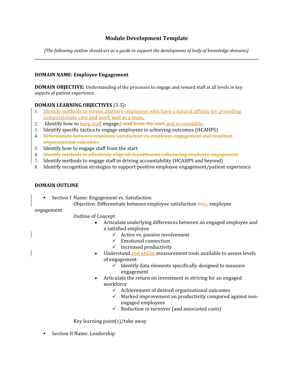 Module Development Template