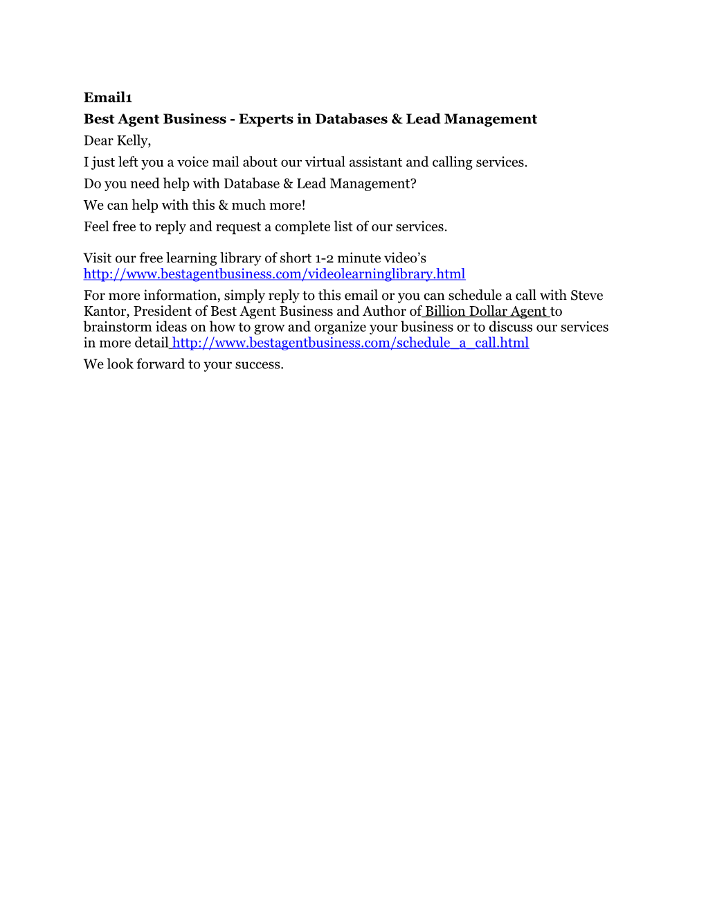 Best Agent Business - Experts in Databases & Lead Management
