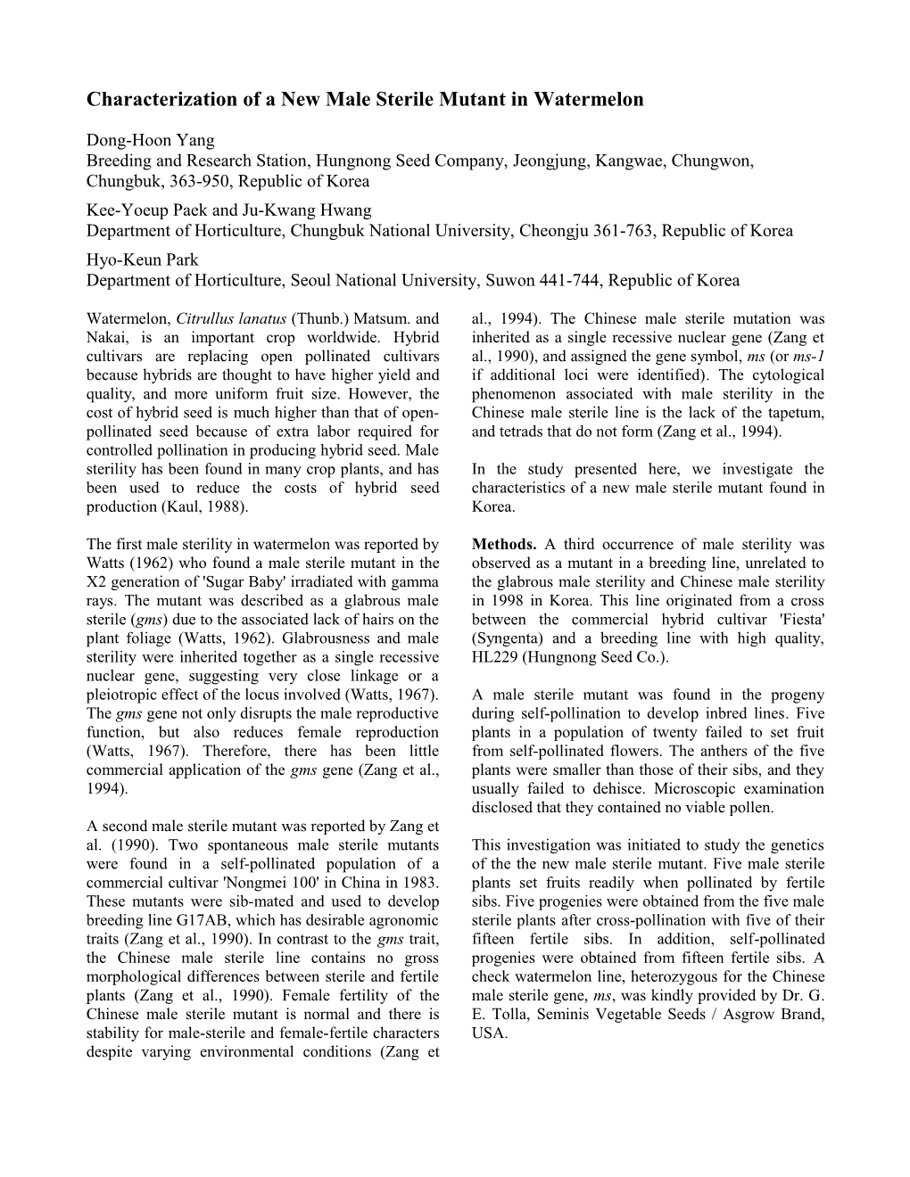 Survey of Watermelon Trialing Methods in the U