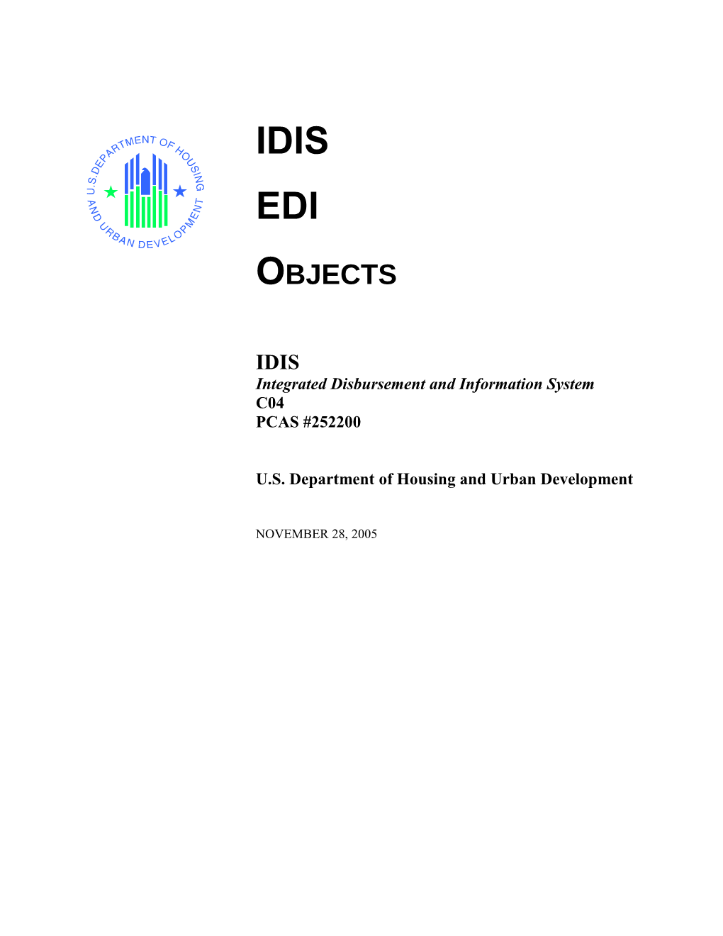 IDIS EDI Objects - Version 9.0