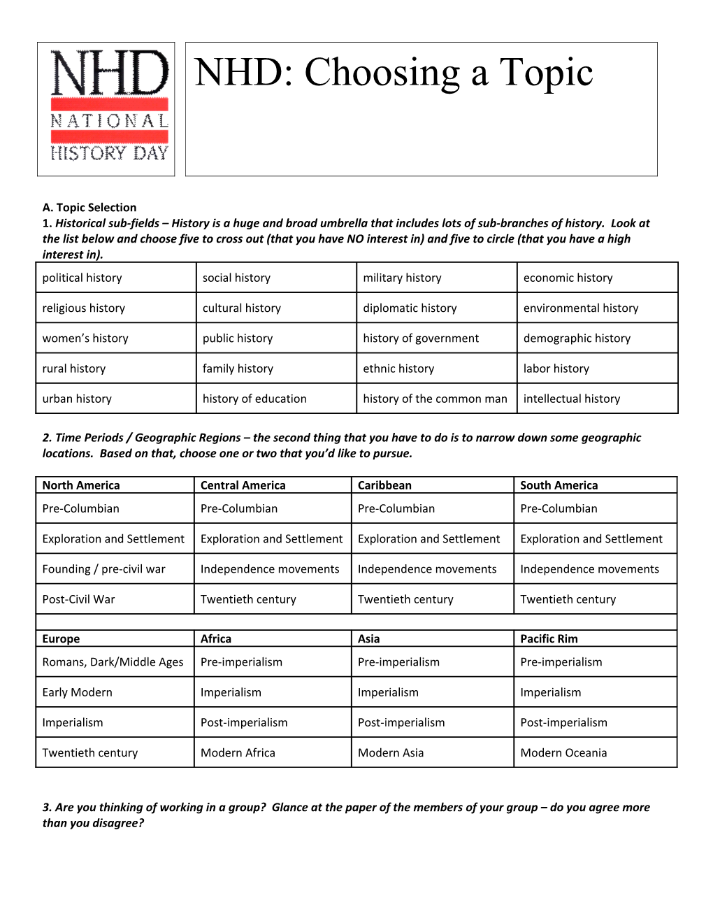 A. Topic Selection