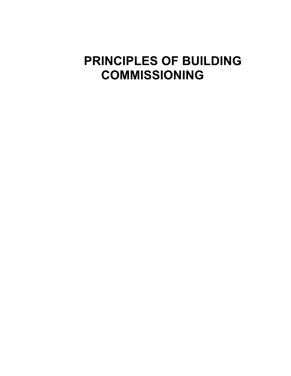 Building Commissioning Principles and Practices s1