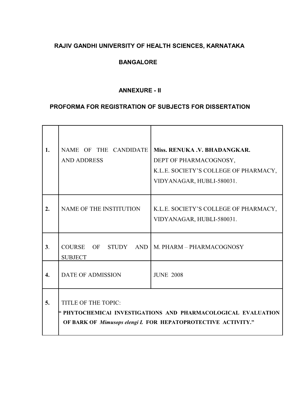 Rajiv Gandhi University of Health Sciences, Karnataka s35