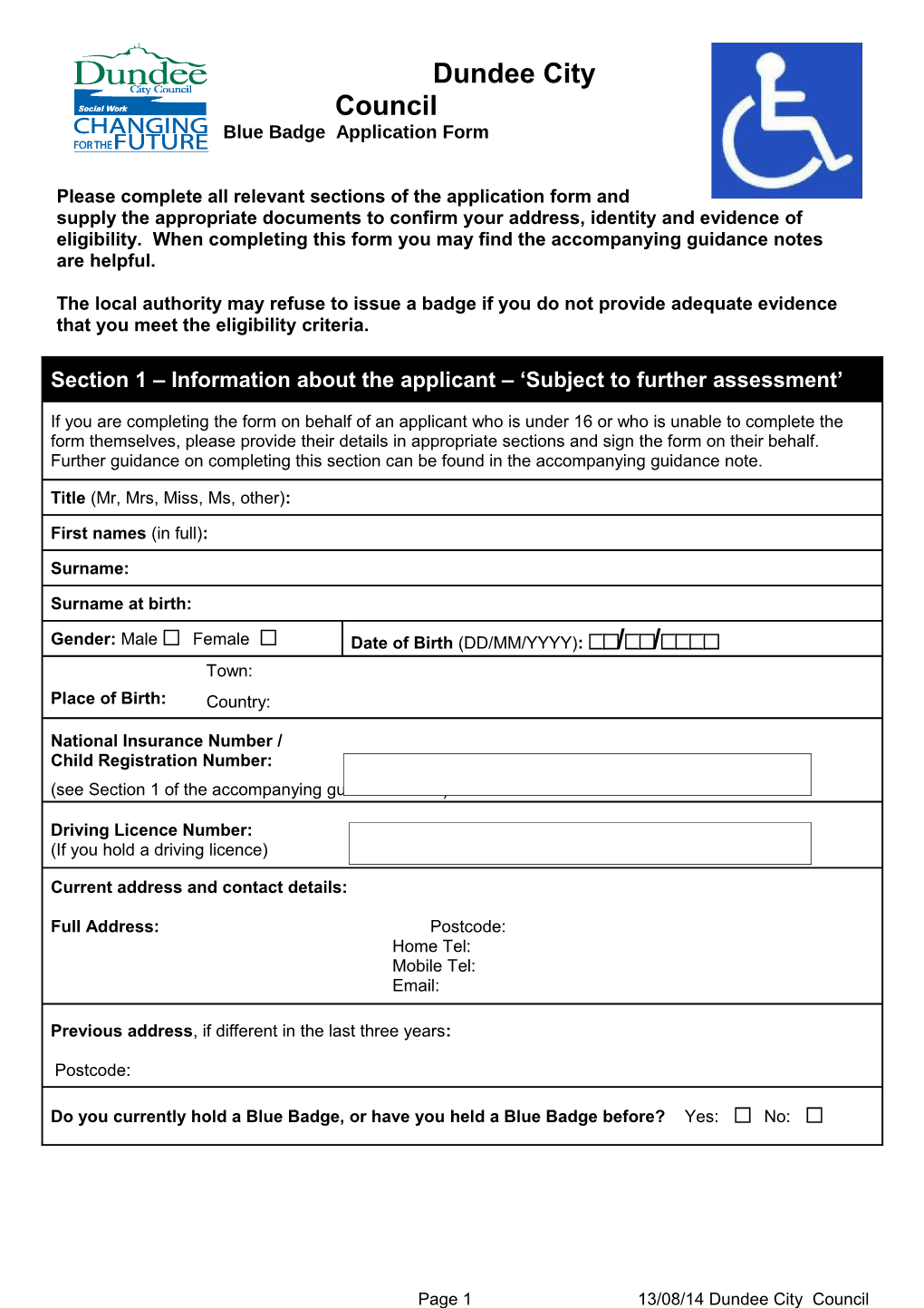 Appendix D: Model Application Form s1