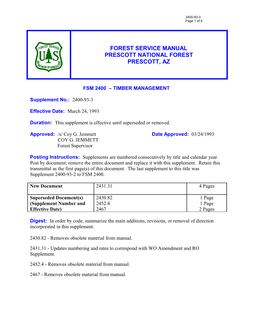 Fsm 2400 Timber Management