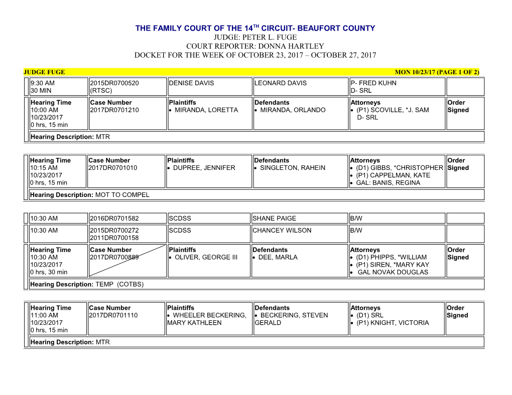 Judge Fuge Mon 10/23/17 (Page 1 of 2)
