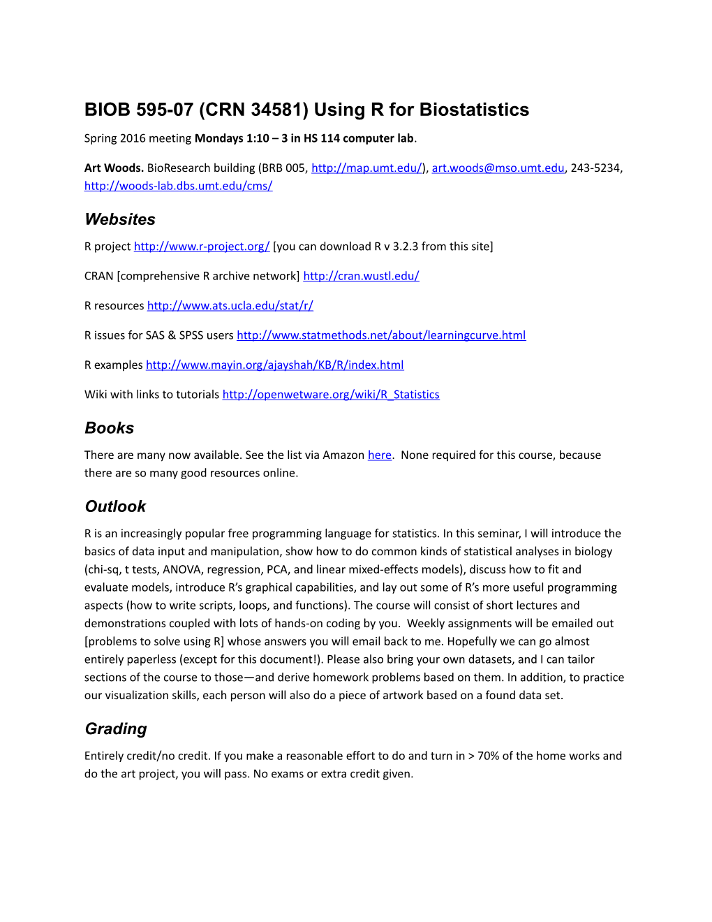 BIOB 595-07 (CRN 34581) Using R for Biostatistics