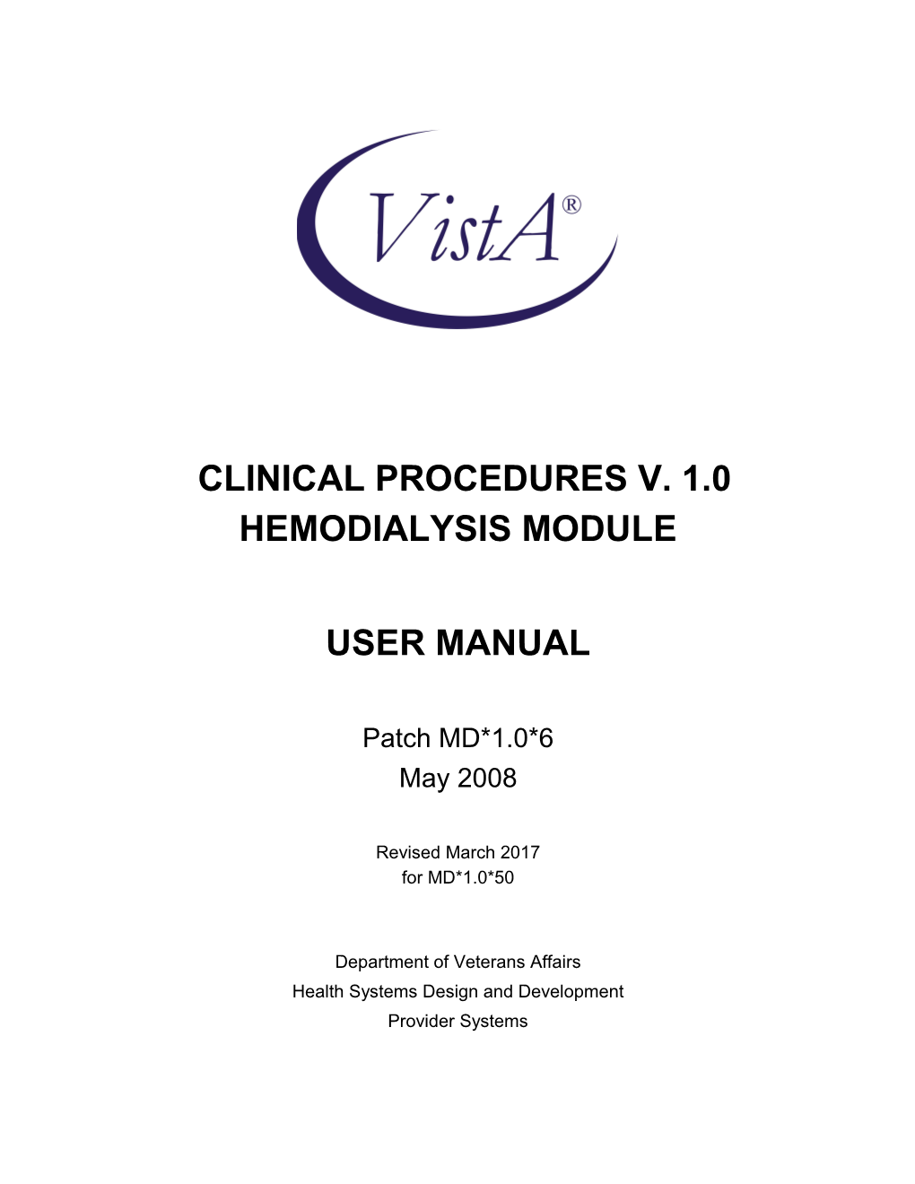 Hemodialysis User Manual