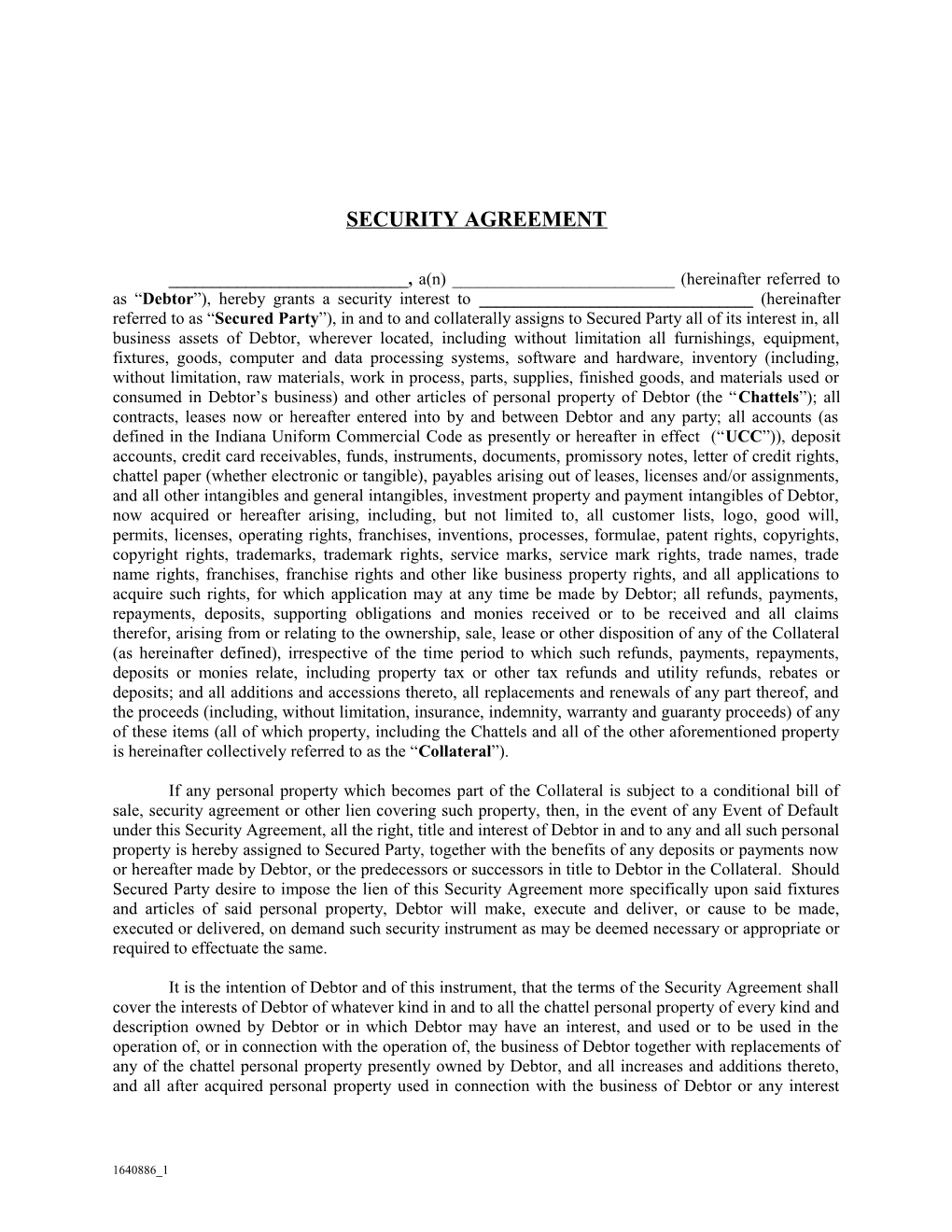 Security Agreement