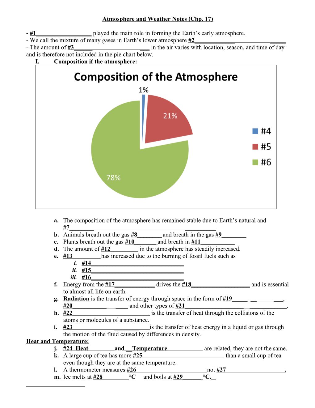 Atmosphere and Weather Notes