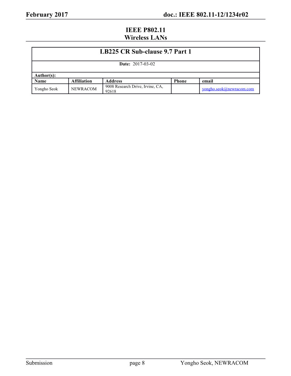 IEEE P802.11 Wireless Lans s94
