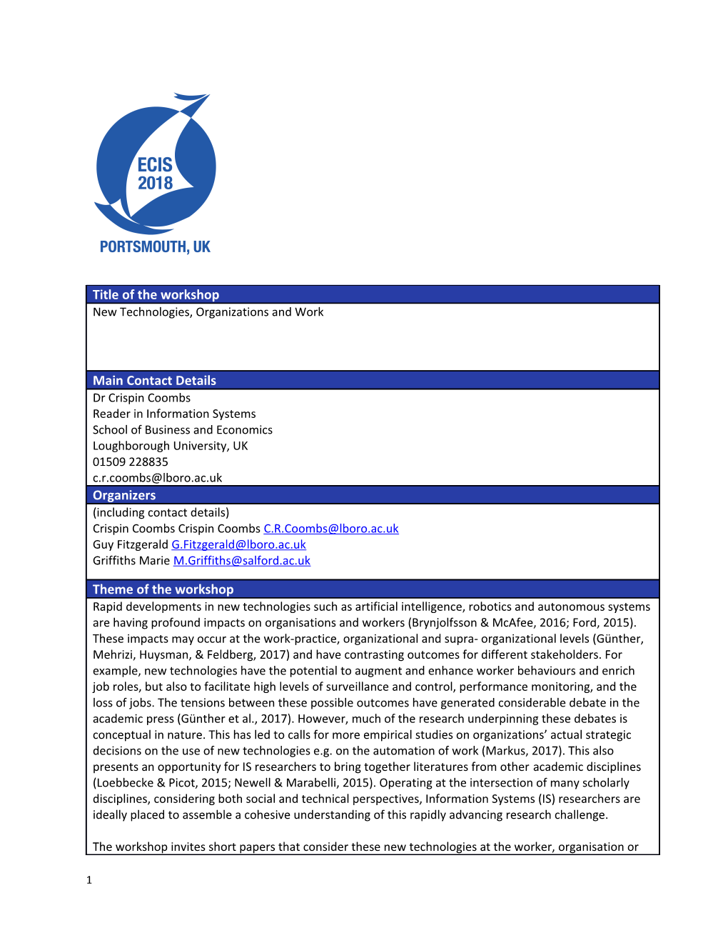 Are There New Methods for Forecasting Use Or Organisational Impacts of New Technologies?