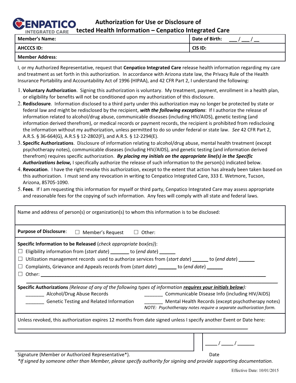 CPSA PM Form 10.38.2, CCI Program Release of Information s1