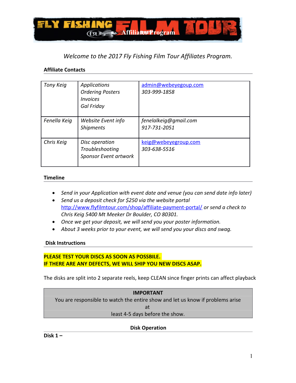 Affiliates Program