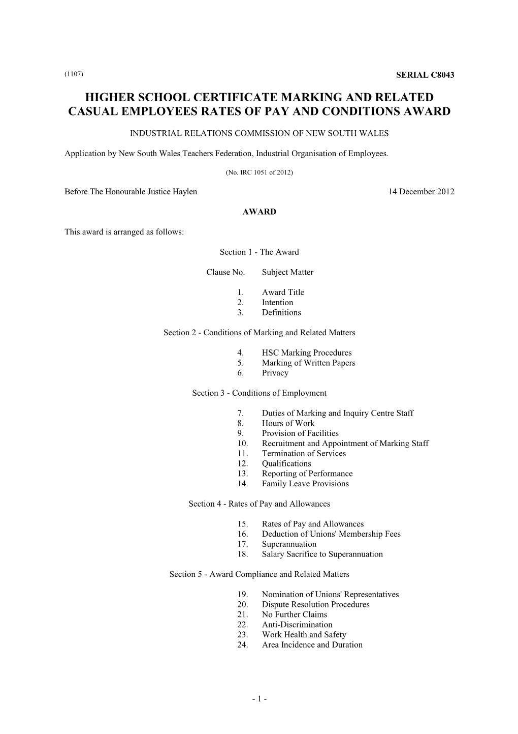 Industrial Relations Commission of New South Wales