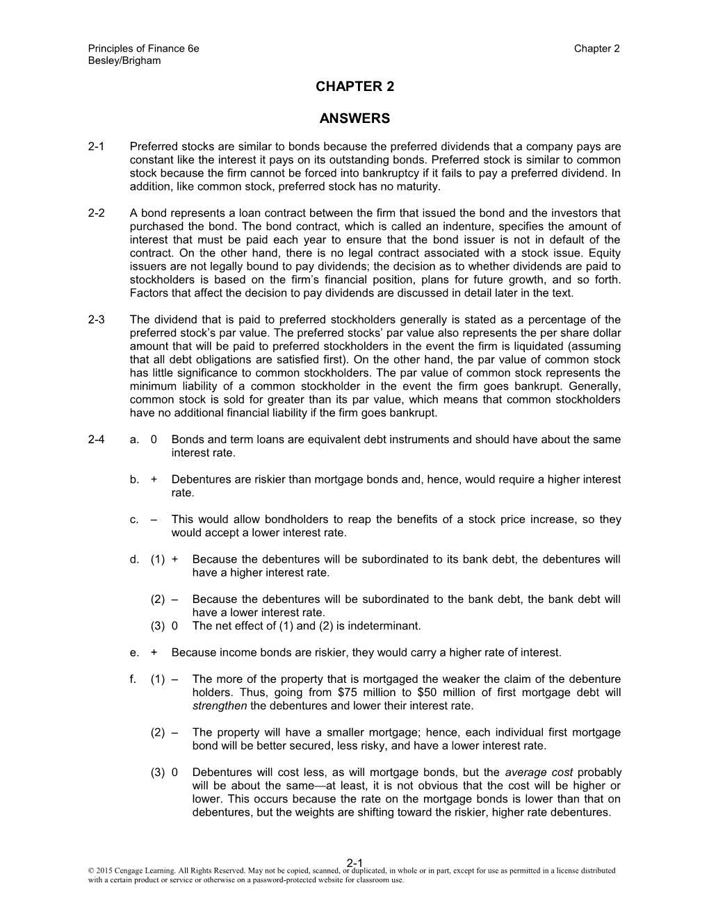 Principles of Finance 6E Chapter 2