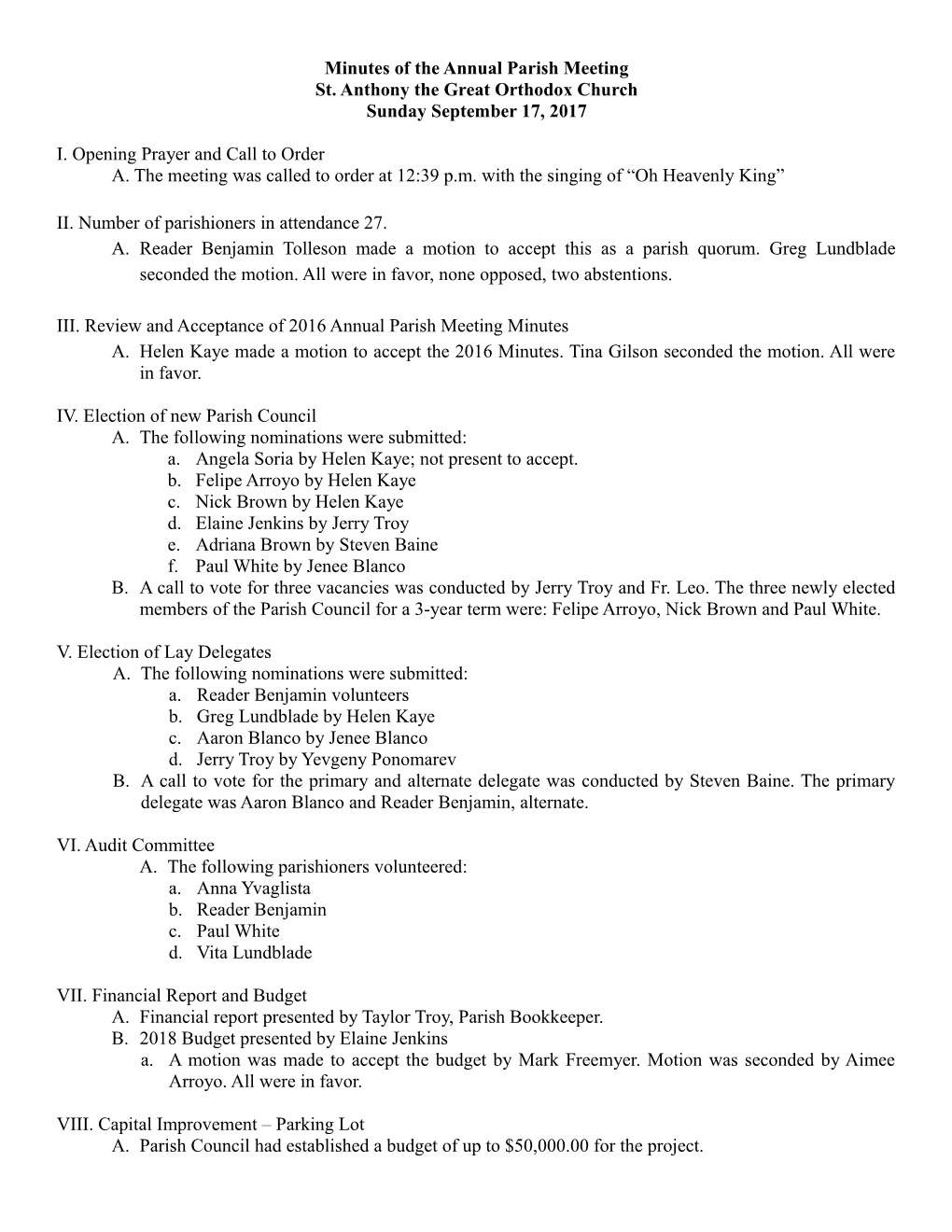 Minutes of the Annual Parish Meeting s1