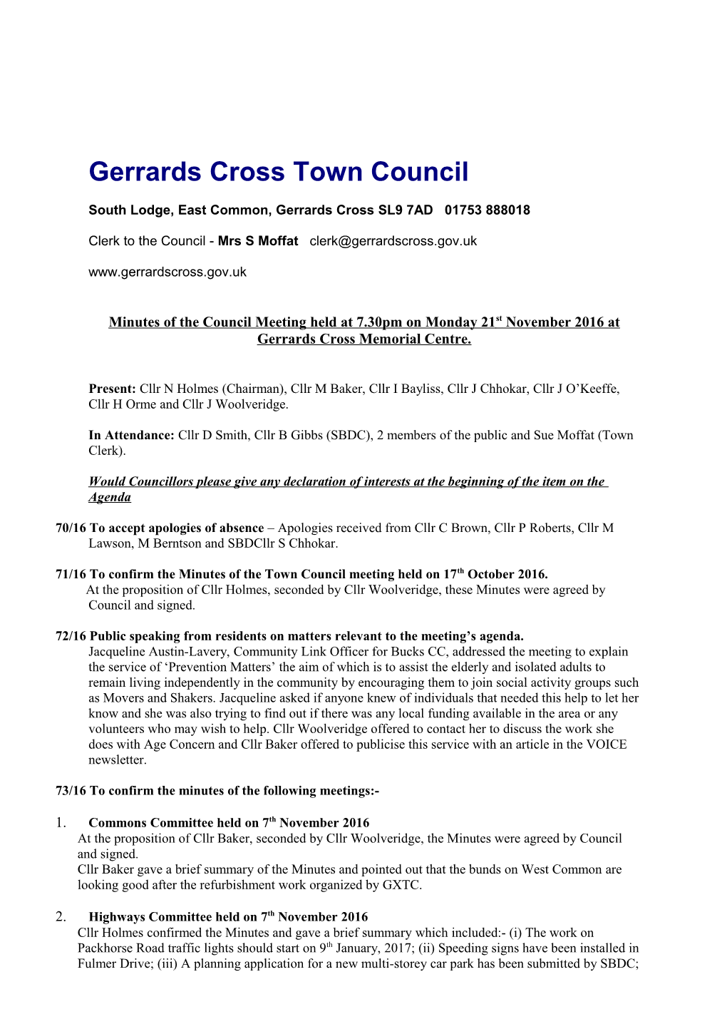 Gerrards Cross Town Council
