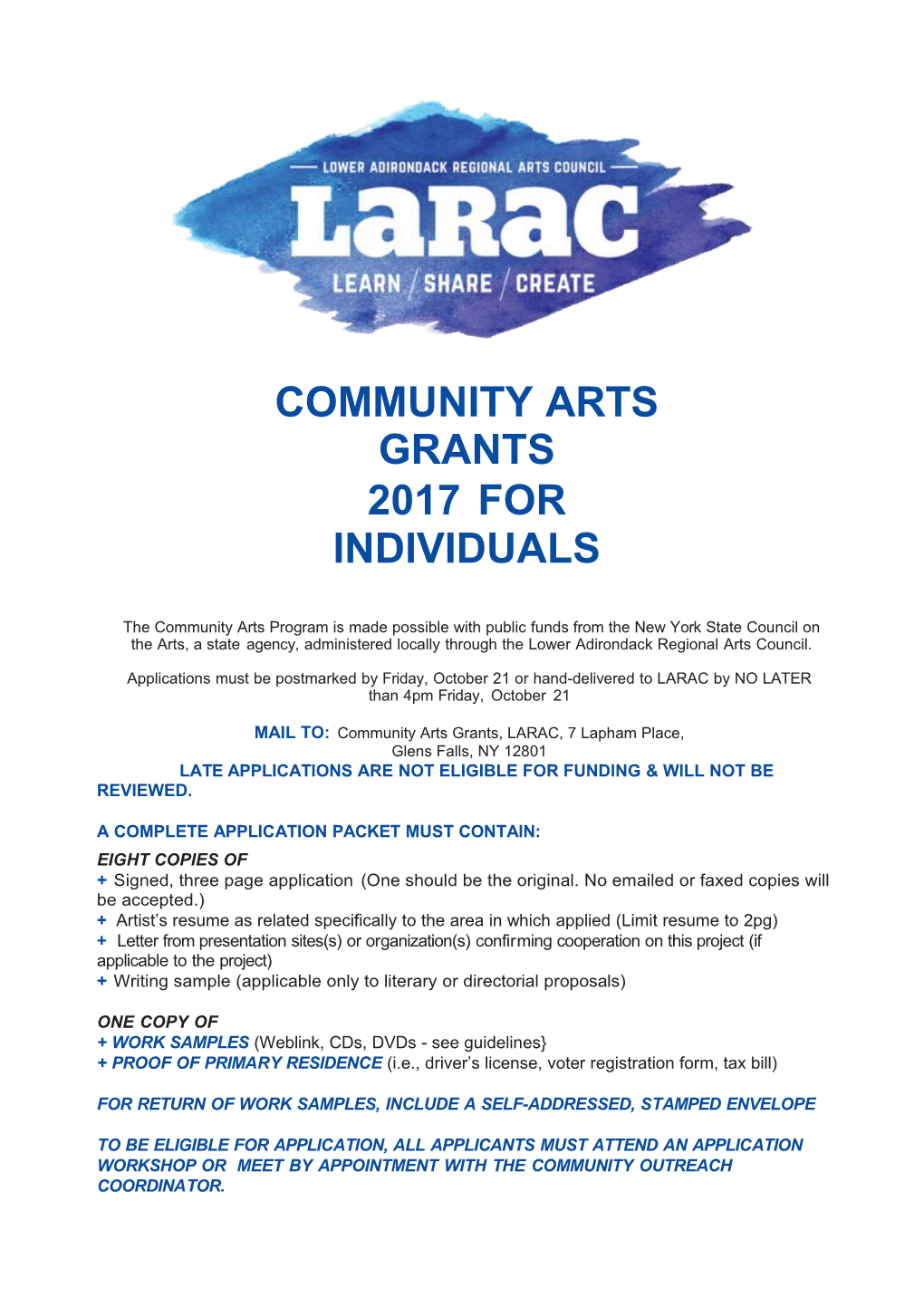 Community Arts Grants