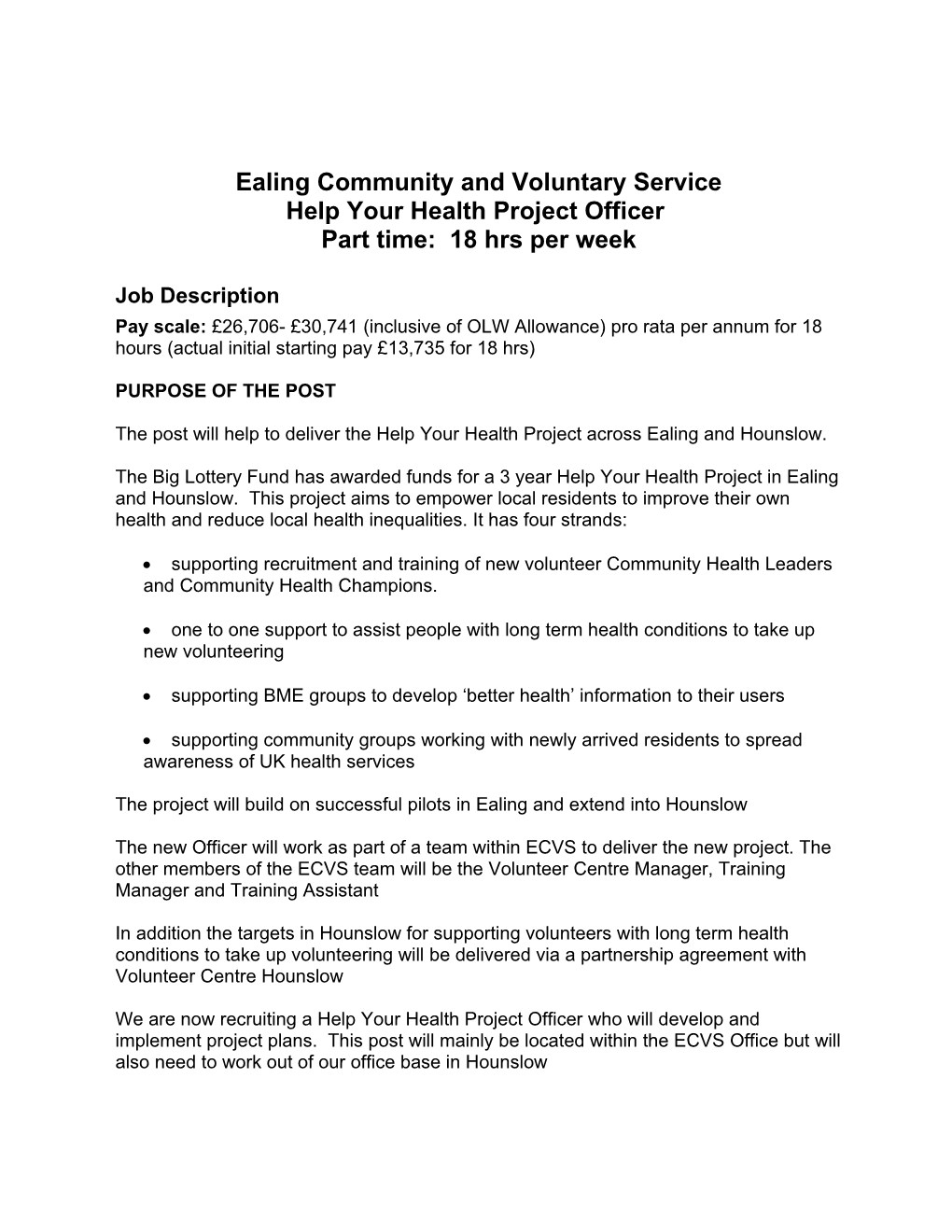 Ealing Community and Voluntary Service