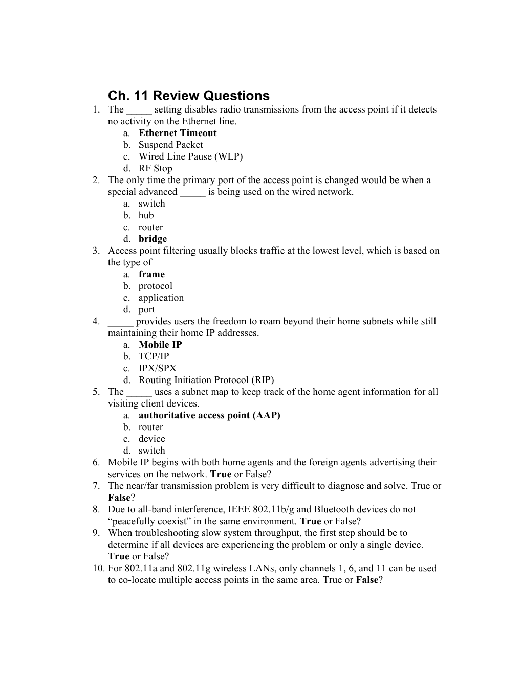 Ch. 11 Review Questions