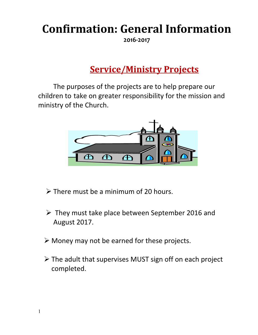 Service Projects for Confirmation