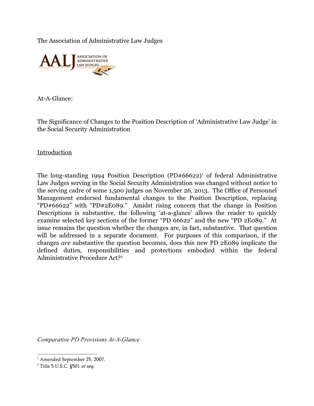 The Association of Administrative Law Judges