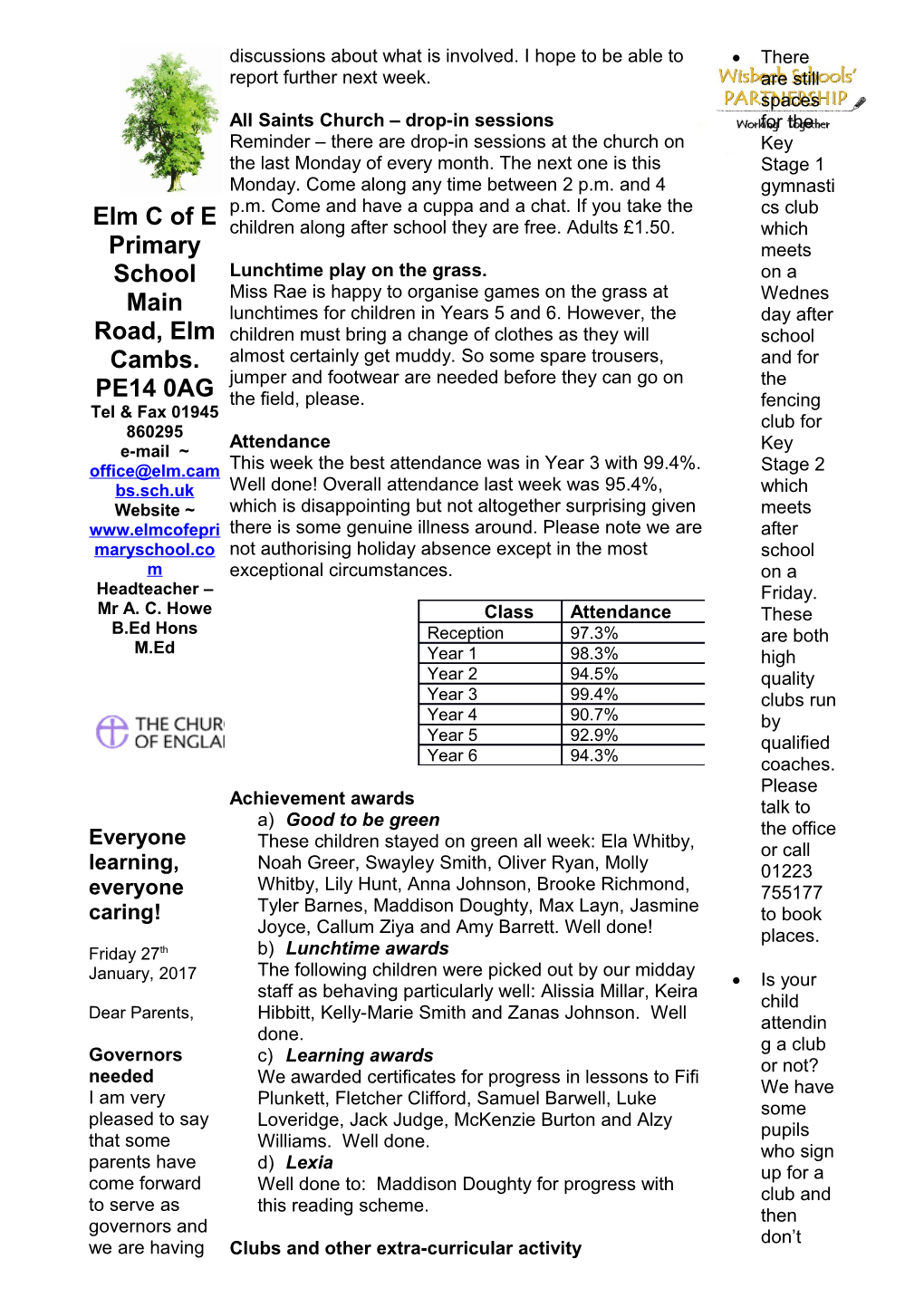 Elm C of E Primary School