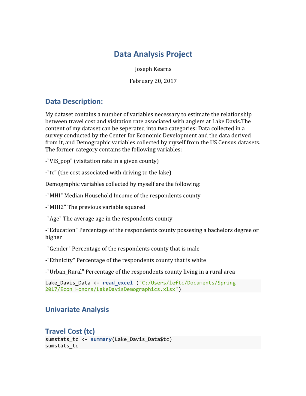 Data Analysis Project s1