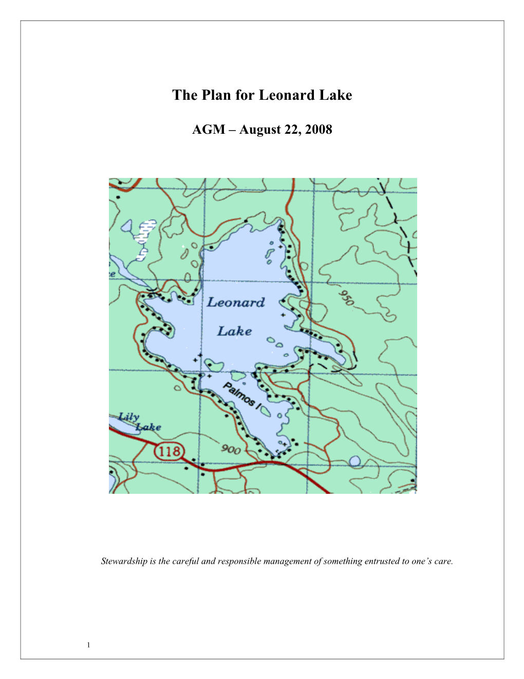 The Plan for Leonard Lake