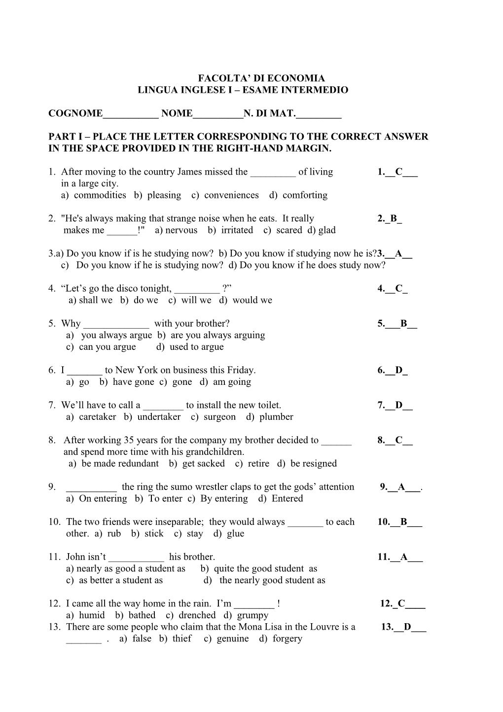 Facolta Di Economia