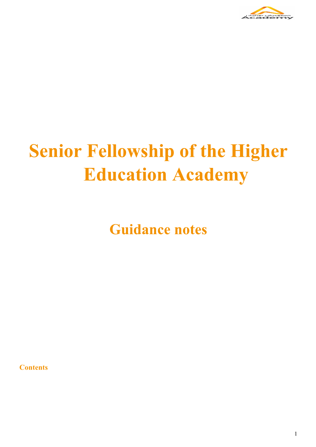 Senior Fellowship of the Higher Education Academy