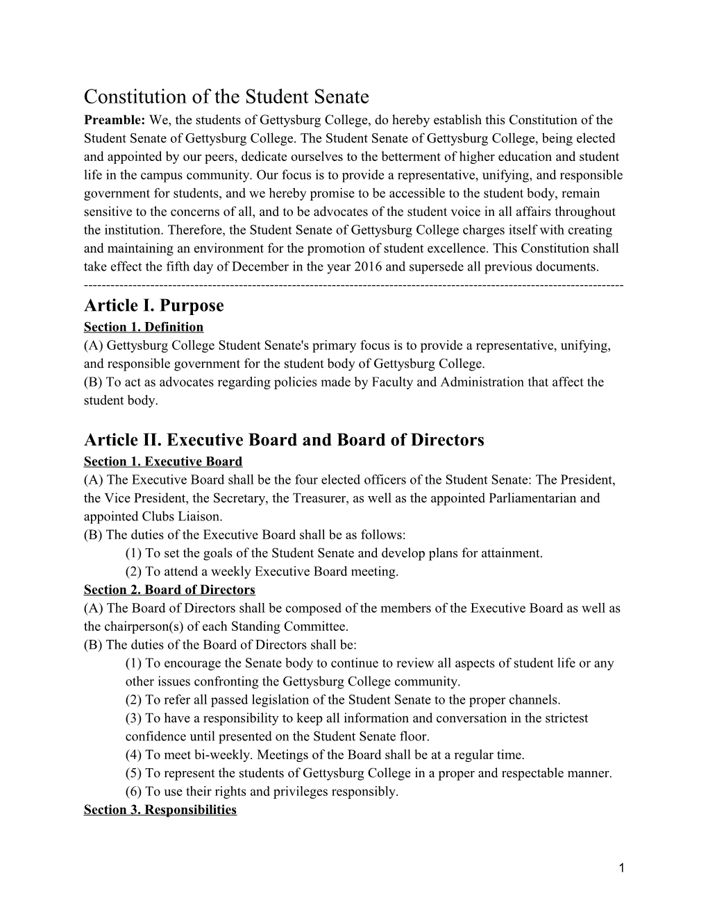 Constitution of the Student Senate