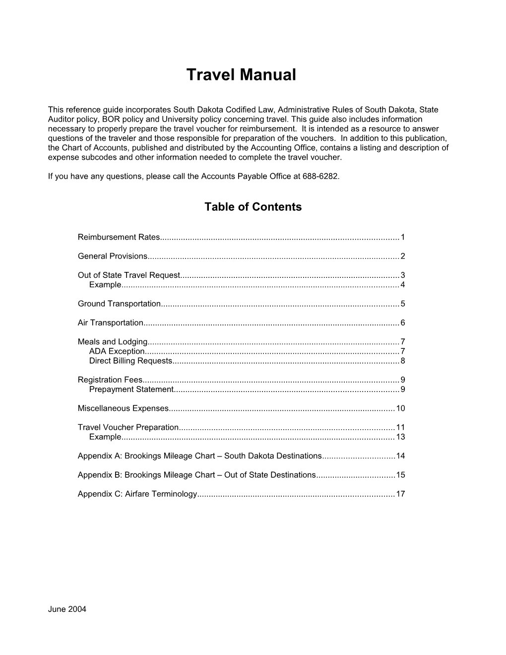 Travel Manual Document