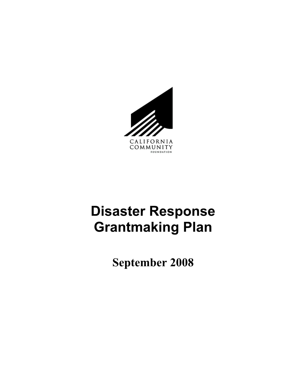 Disaster Response Grantmaking