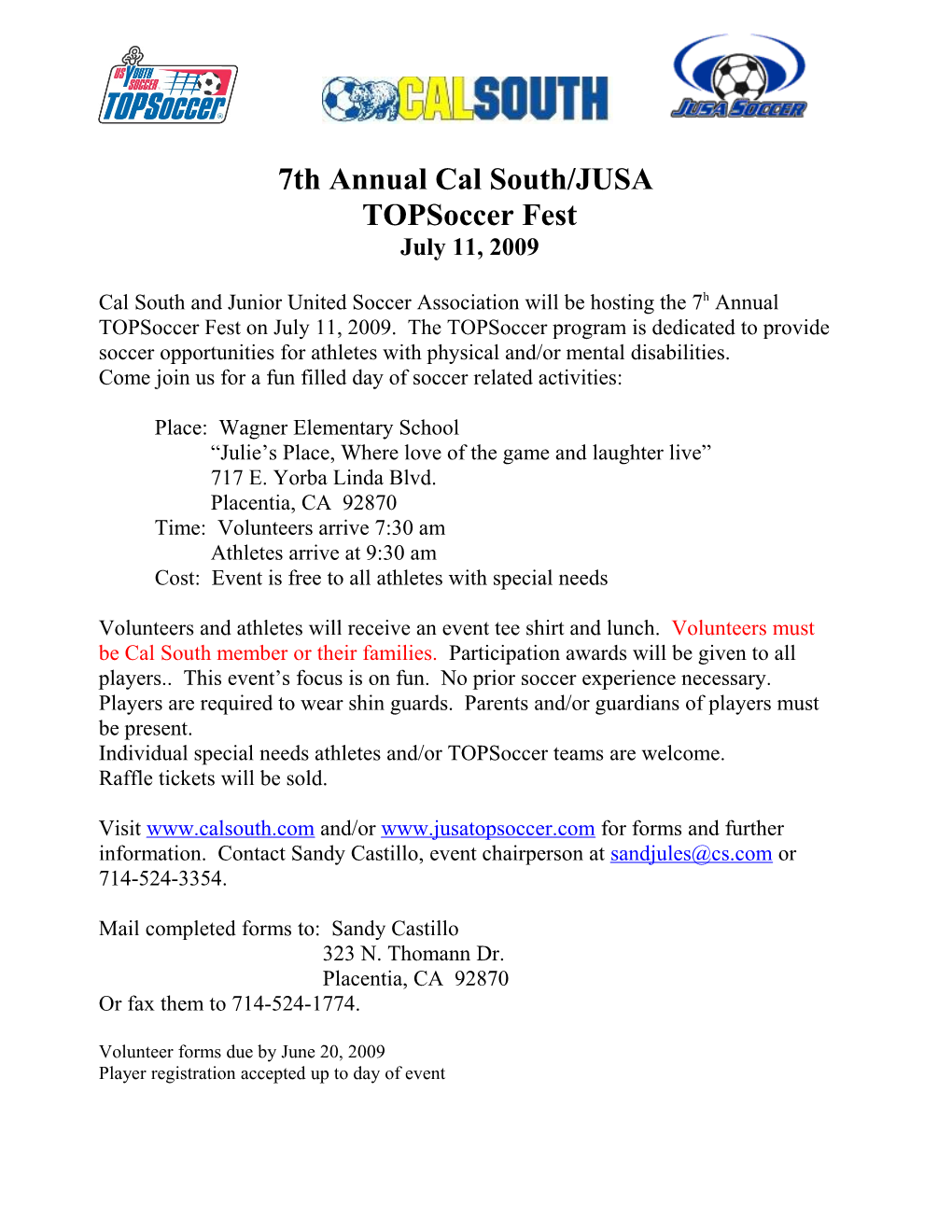 7Th Annual Cal South/JUSA