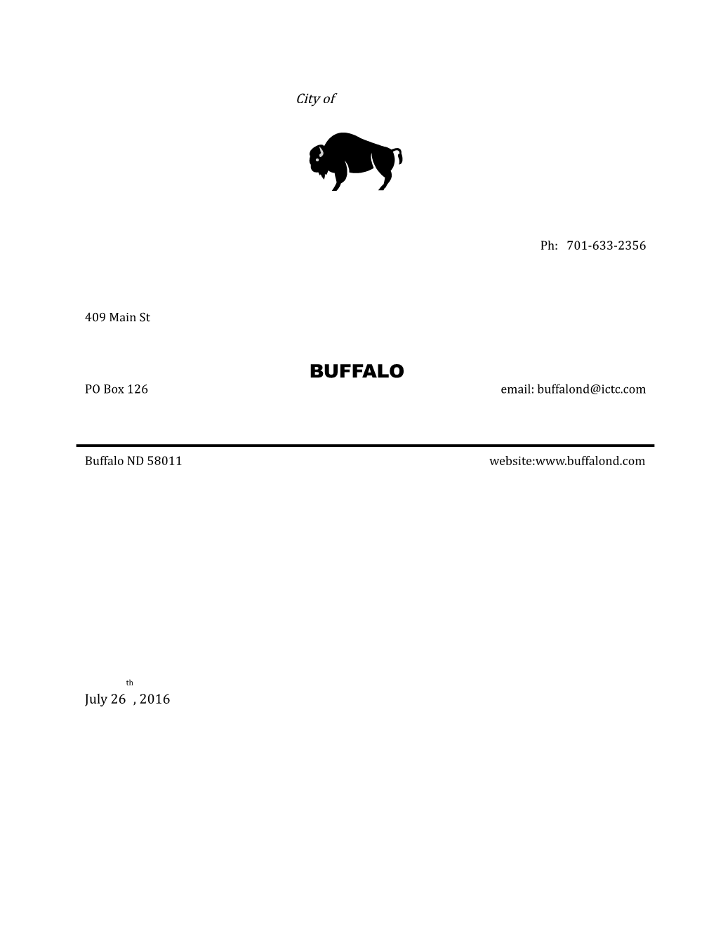 Dear Friends of Buffalo