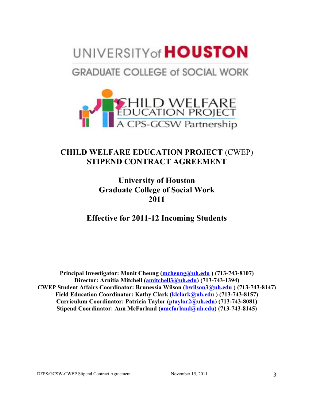 Child Welfare Education Project