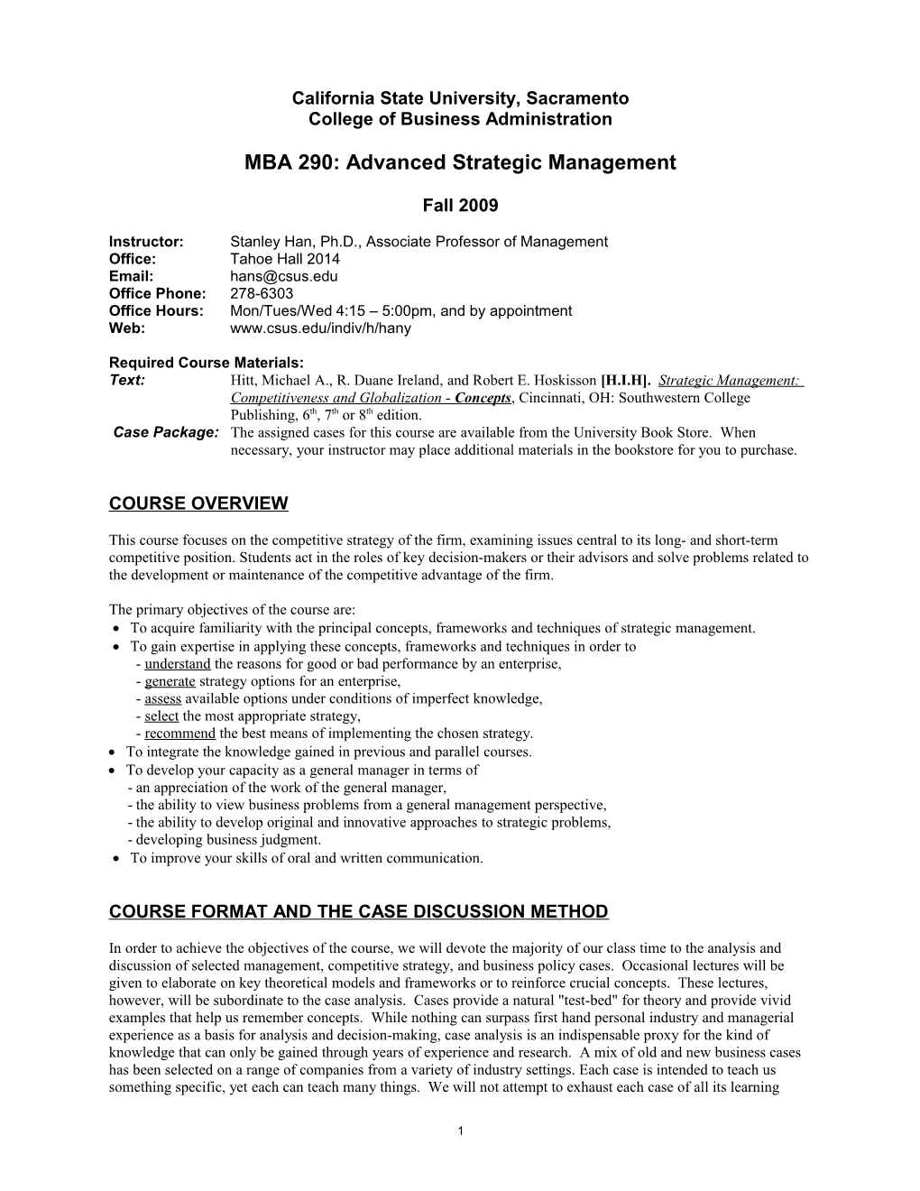 Buad 497: Managerial Decision-Making and Strategic Planning