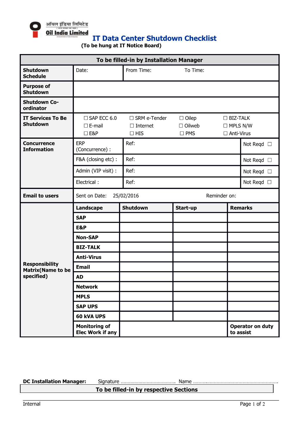 Incident Management Form