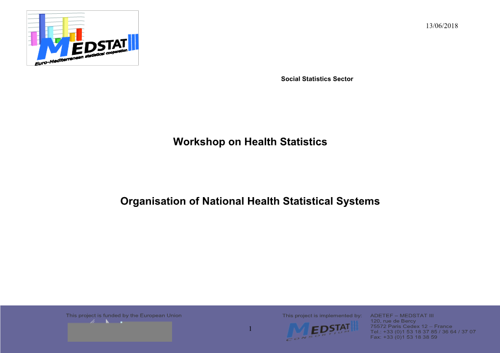 Workshop on Health Statistics