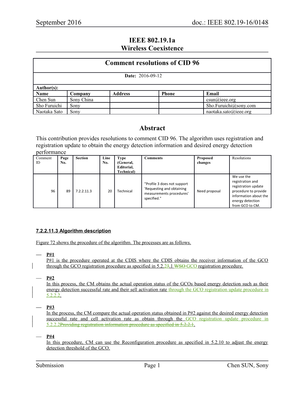 IEEE 802.19.1A Wireless Coexistence