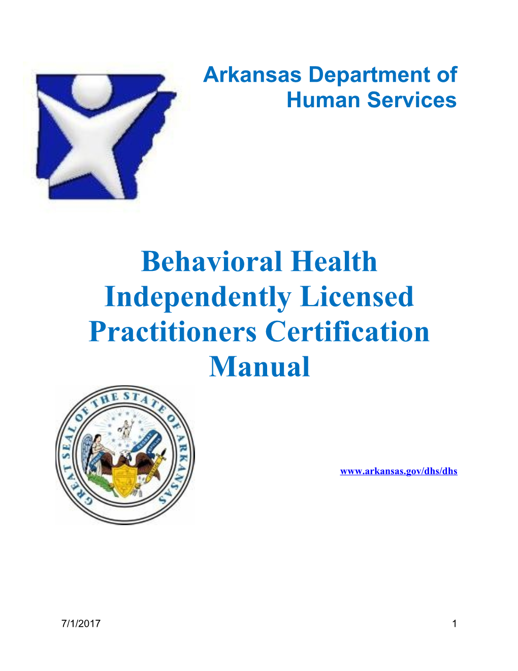 DHS Independently Licensed Practitioner Certification - 7.1.17