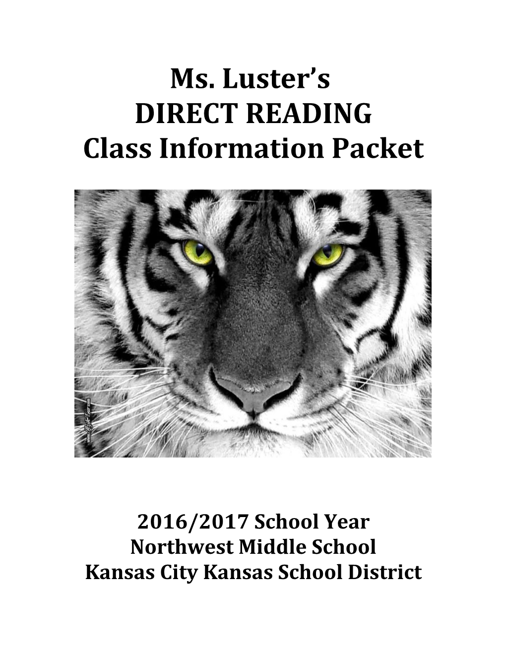 Class Information Packet