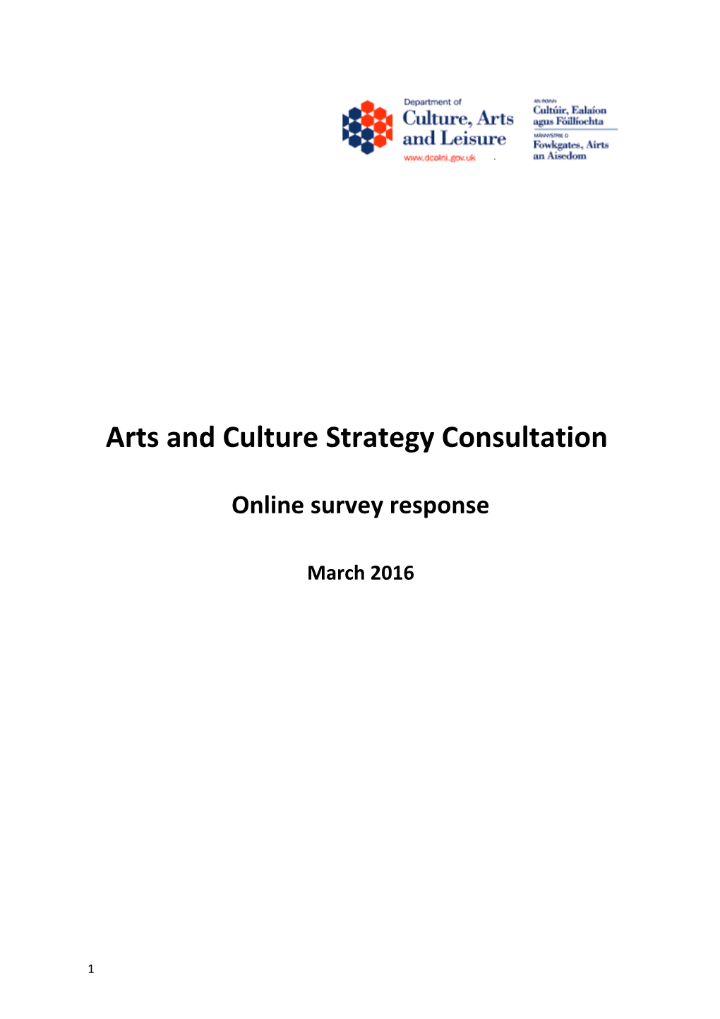 Arts and Culture Strategy Consultation