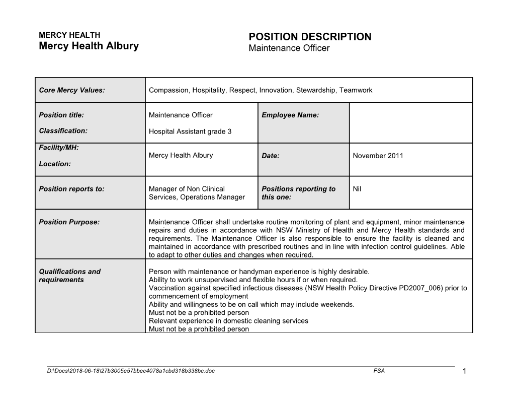 Position Description s28