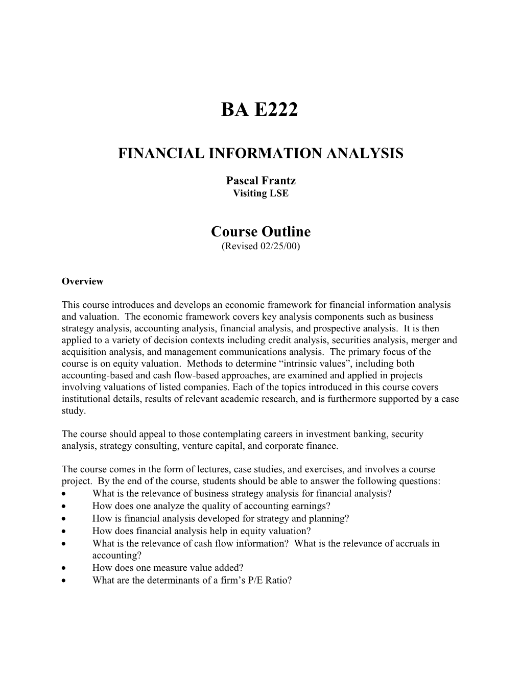 Financial Information Analysis s1