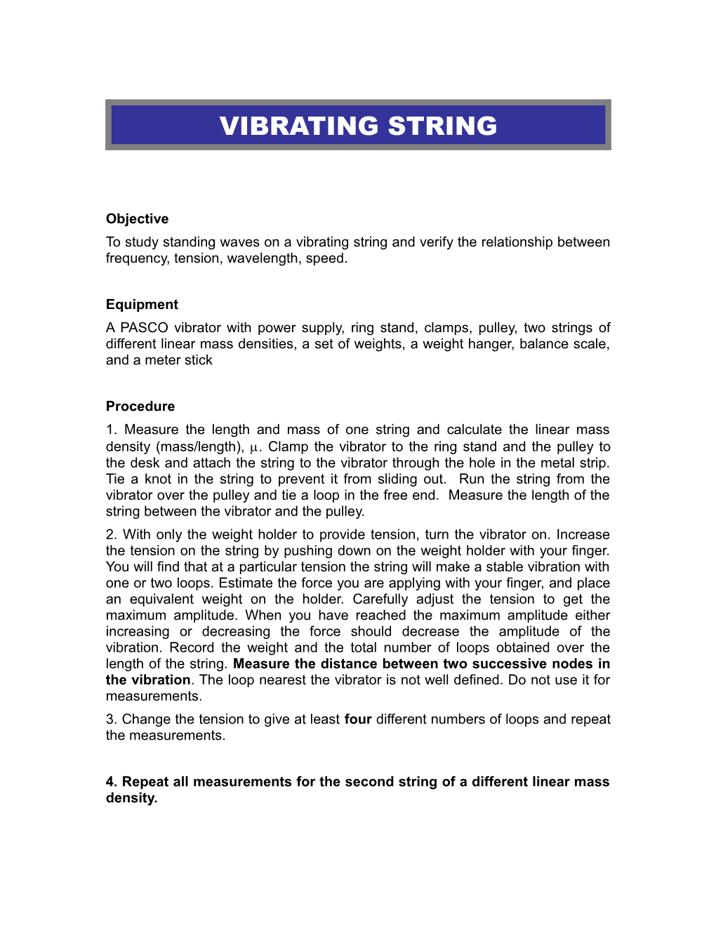 Vibrating String