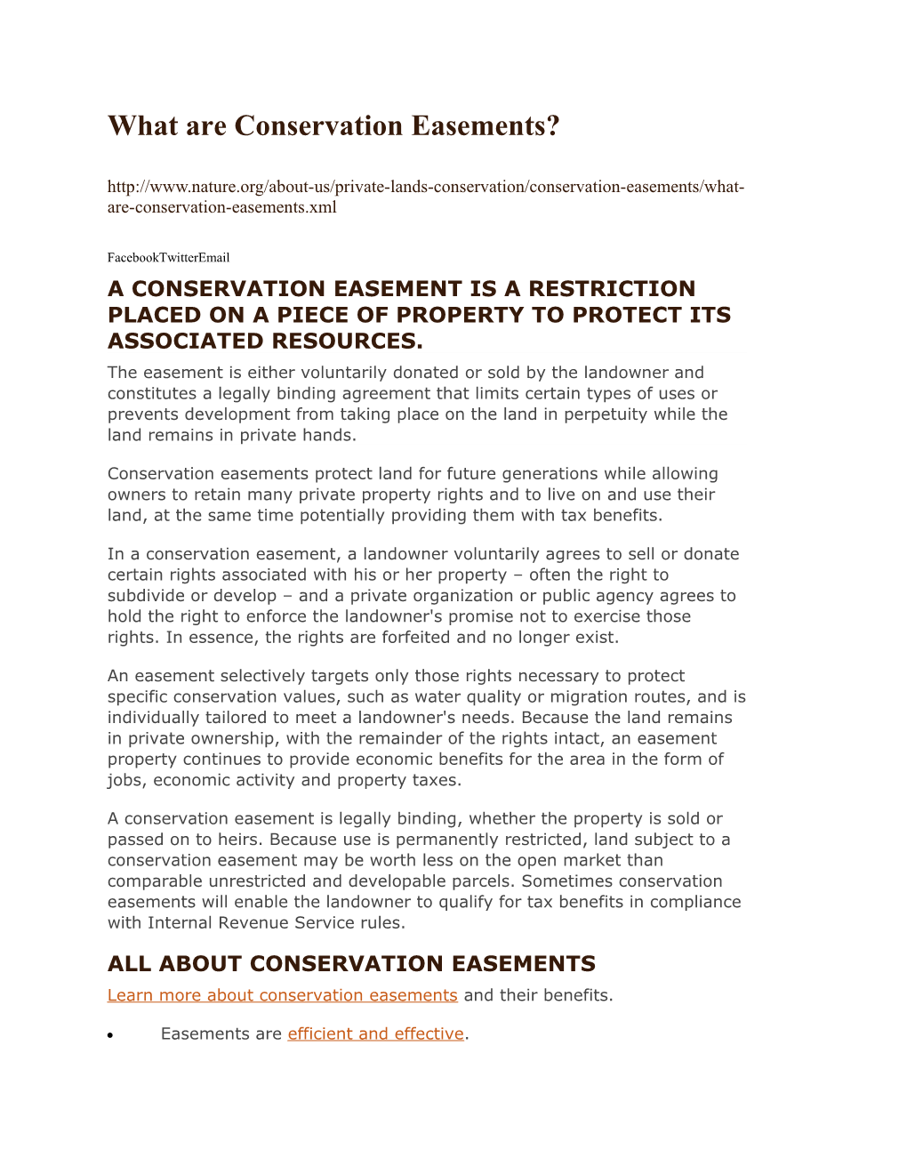What Are Conservation Easements?